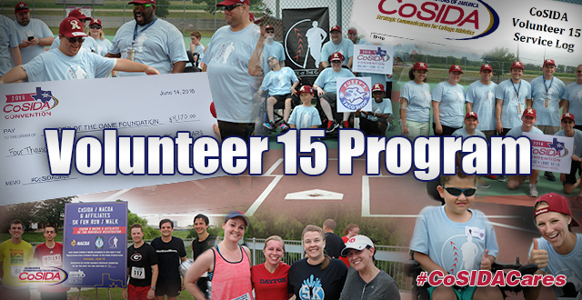 CoSIDA Volunteer 15 Community Service Program Now Has Online Service Log